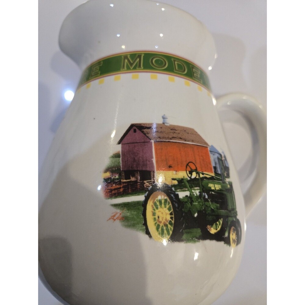 John Deere Gibson Drink Pitcher 2L Memories 1935 Model B Tractor Ceramic